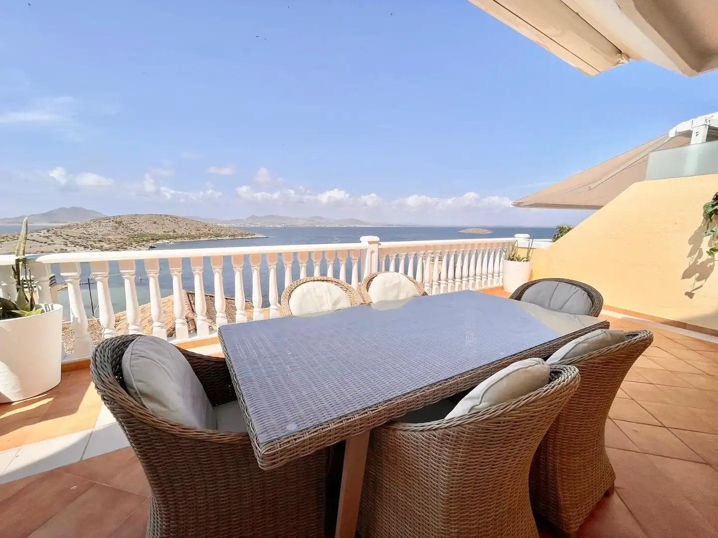 Terrace of Apartments for rent in La Manga del Mar Menor  with Air Conditioner, Heating and Terrace