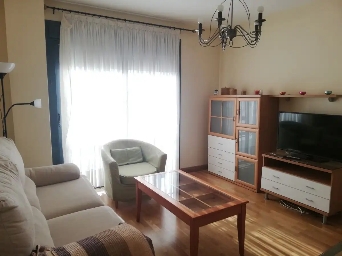 Living room of Flat for rent in Huelva  with Air Conditioner, Furnished and Balcony
