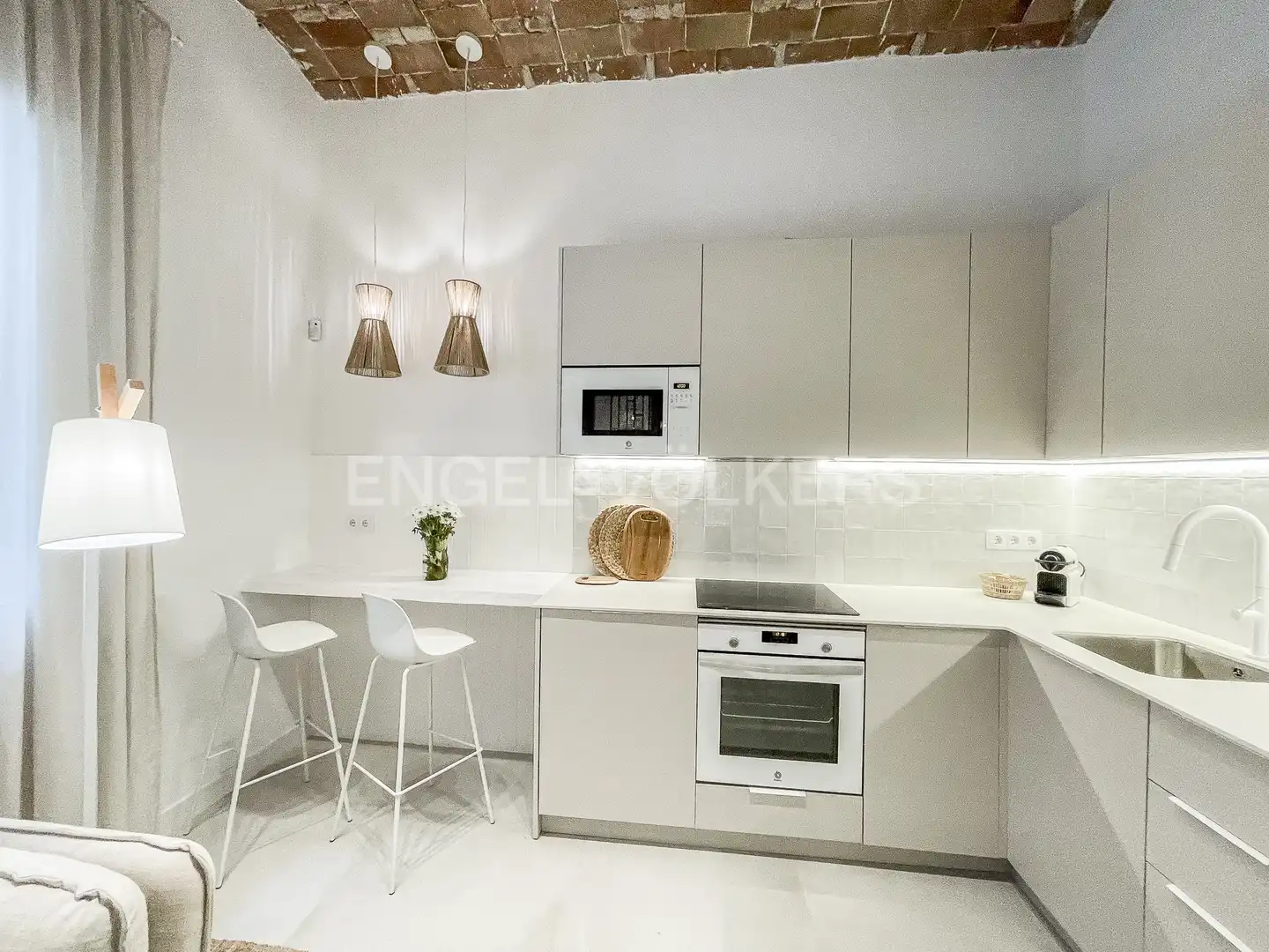 Cocina de Piso de alquiler en Barcelona con Aire acondicionado, Calefacción y Amueblado