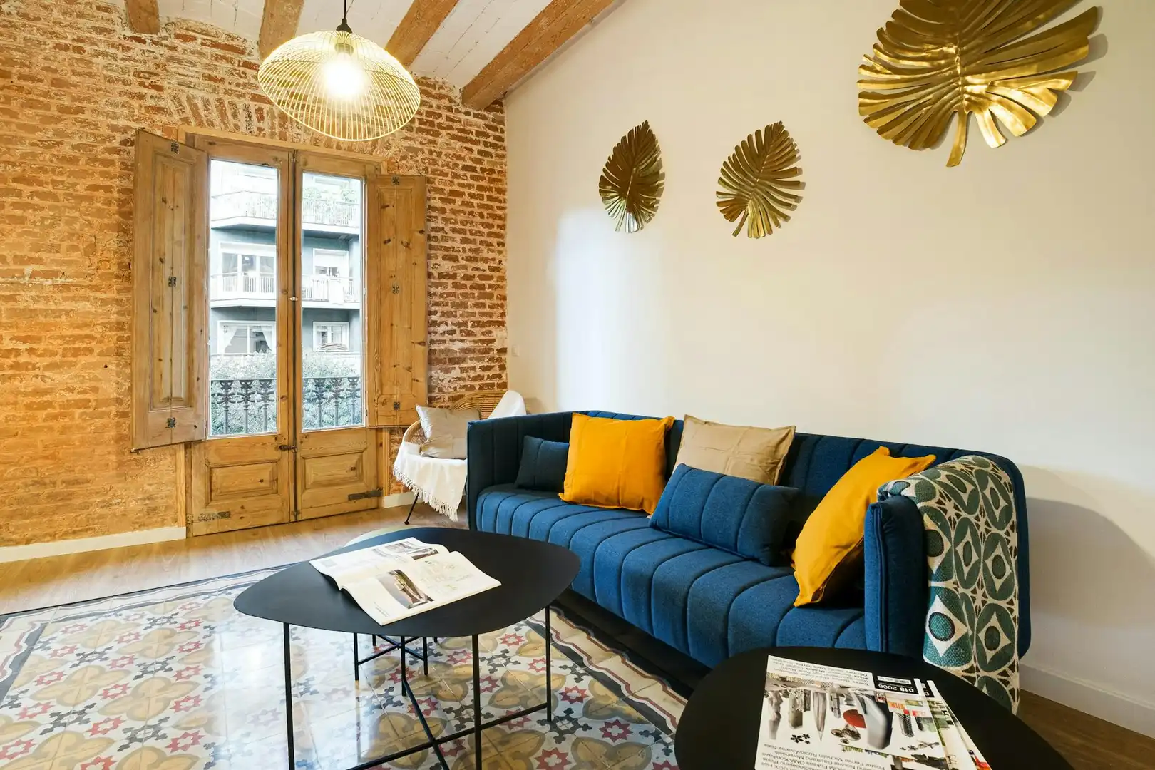 Wohnzimmer von Wohnung zur untervermieten in Barcelona mit Klimaanlage, Heizung und Möbliert