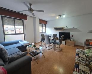 Living room of Flat for sale in Villajoyosa / La Vila Joiosa  with Air Conditioner, Private garden and Furnished