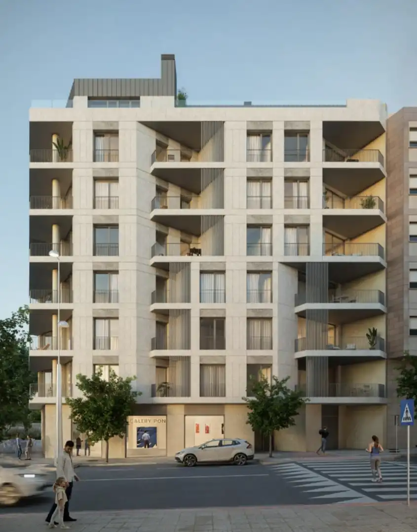 Vista exterior de Pis en venda en Pontevedra Capital  amb Calefacció, Parquet i Terrassa