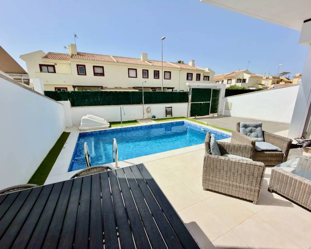 Piscina de Casa o xalet en venda en Rojales amb Aire condicionat, Jardí privat i Terrassa