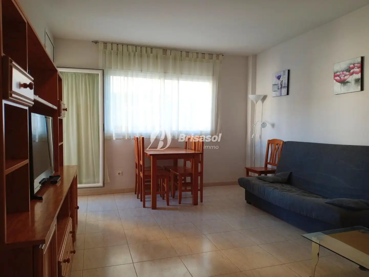 Sala d'estar de Apartament en venda en Mont-roig del Camp amb Balcó i Piscina comunitària