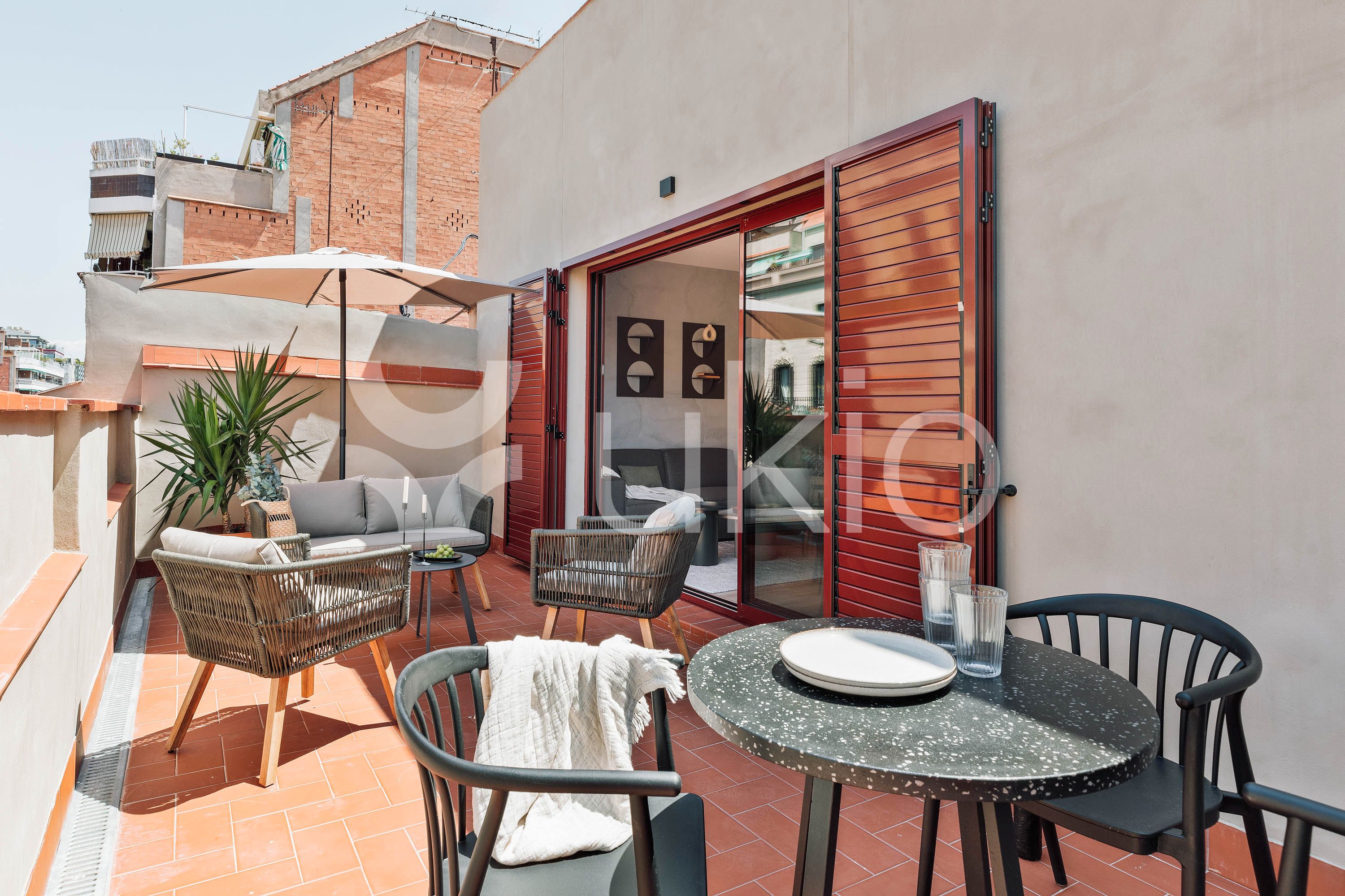 Terrace of Apartment to rent in  Barcelona Capital  with Air Conditioner, Heating and Terrace
