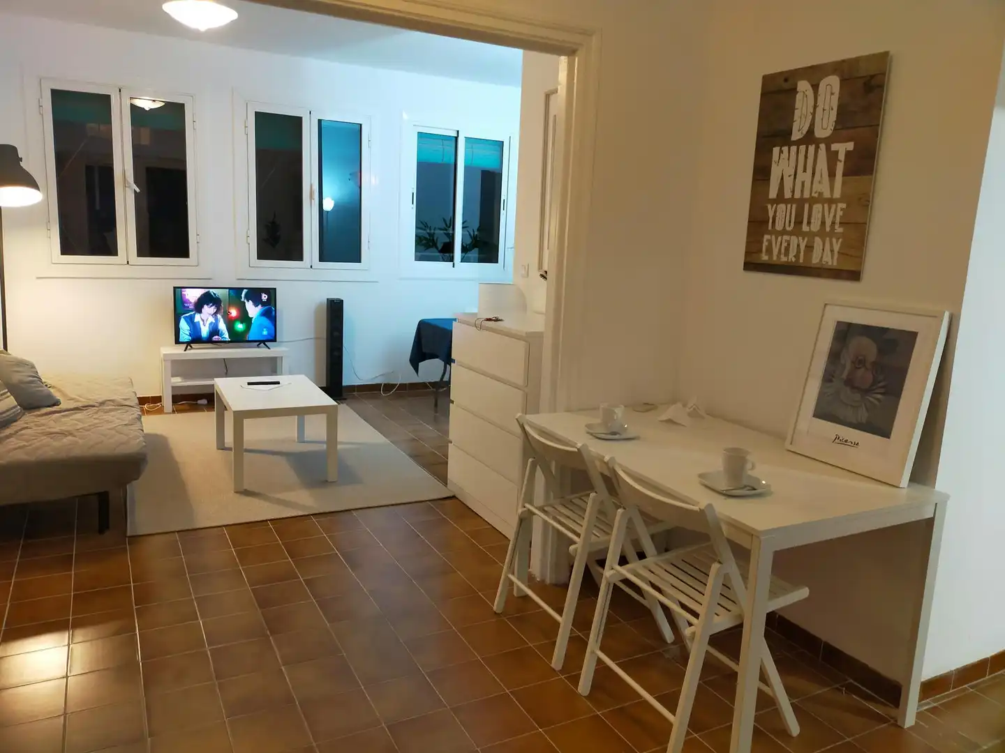 Living room of Flat for rent in Barcelona  with Air Conditioner, Furnished and Washing machine