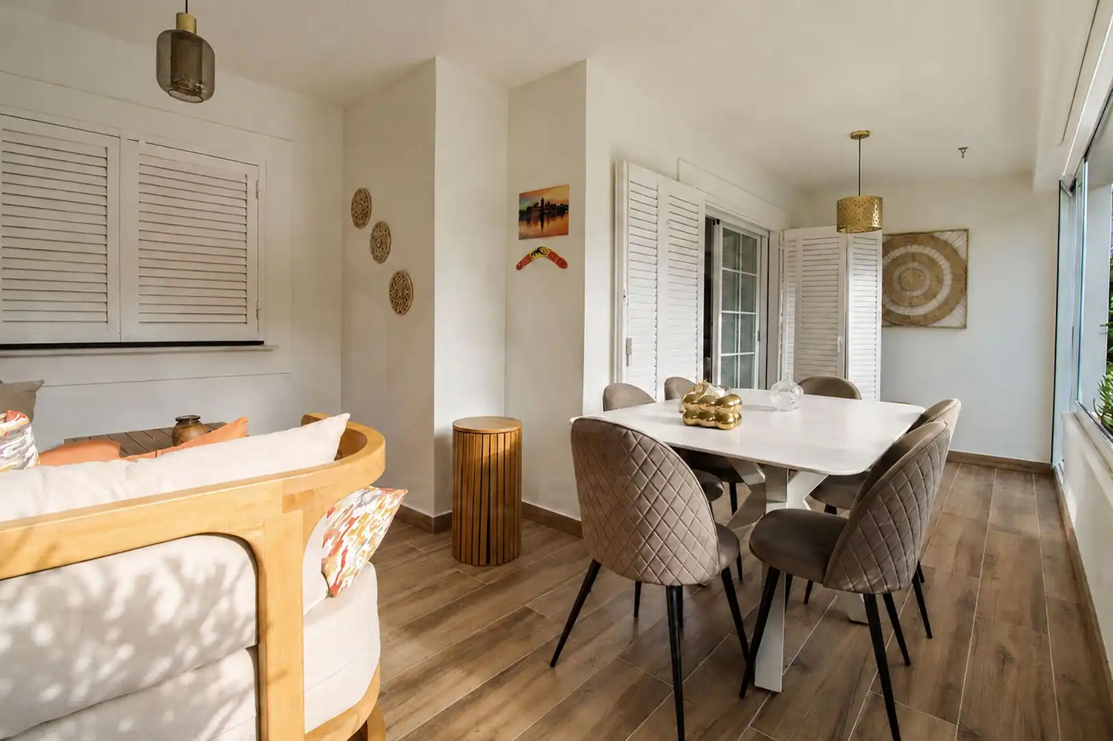 Dining room of Flat for rent in Marbella  with Air Conditioner, Terrace and Swimming Pool
