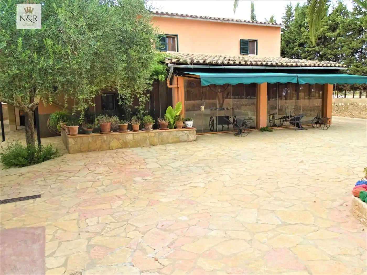 Terraza de Finca rústica en venta en Inca con Aire acondicionado, Calefacción y Jardín privado