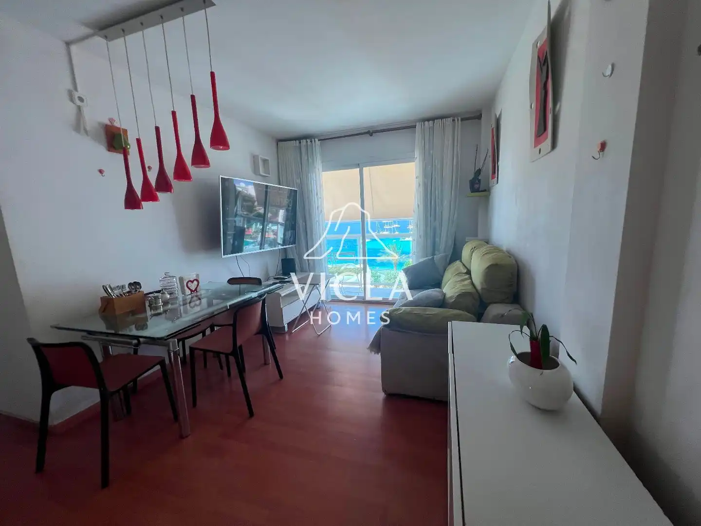 Sala de estar de Piso de alquiler en Sant Antoni de Portmany con Aire acondicionado, Calefacción y Parquet