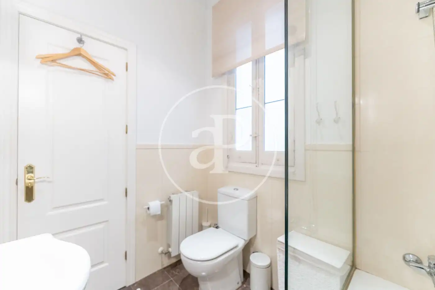 Bathroom of Flat for rent in Madrid  with Air Conditioner, Heating and Private garden
