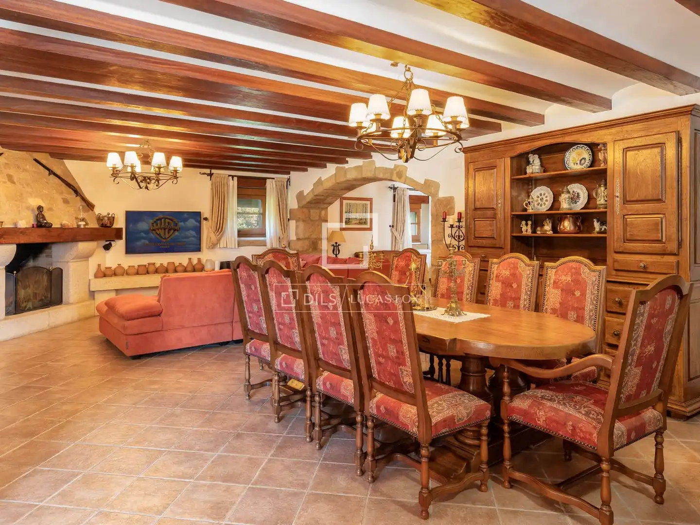 Dining room of Country homes for sale in Breda  with Air Conditioner, Heating and Private garden