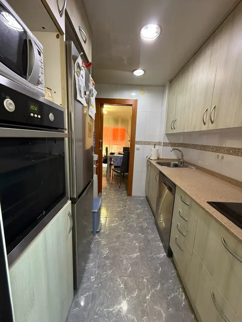 Kitchen of Flat for sale in Mataró  with Storage room, Furnished and Balcony