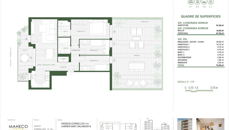 Photo 1 from new construction home in Flat for sale in Passeig de Cordelles, 14, Centre - Cordelles, Barcelona