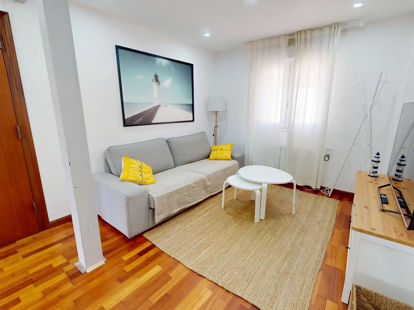 Living room of Flat for sale in Gijón   with Heating and Furnished