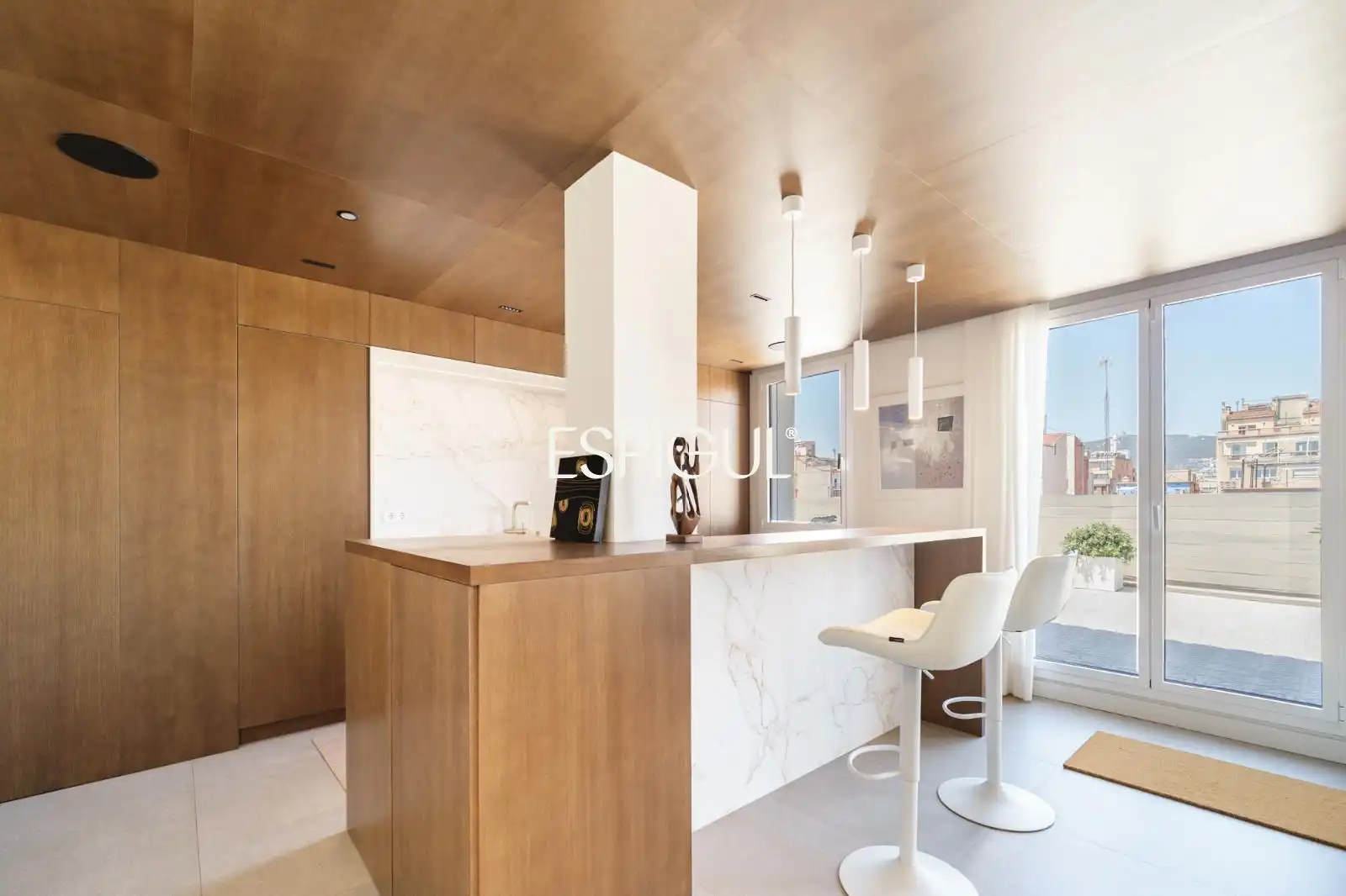 Kitchen of Attic for sale in Barcelona  with Air Conditioner, Heating and Parquet flooring