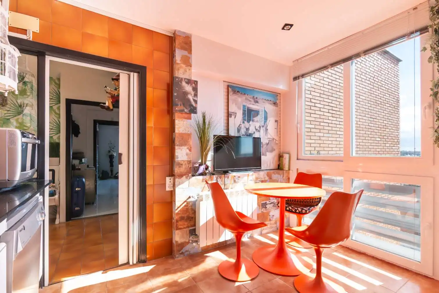 Living room of Attic for sale in Madrid  with Heating, Terrace and Storage room
