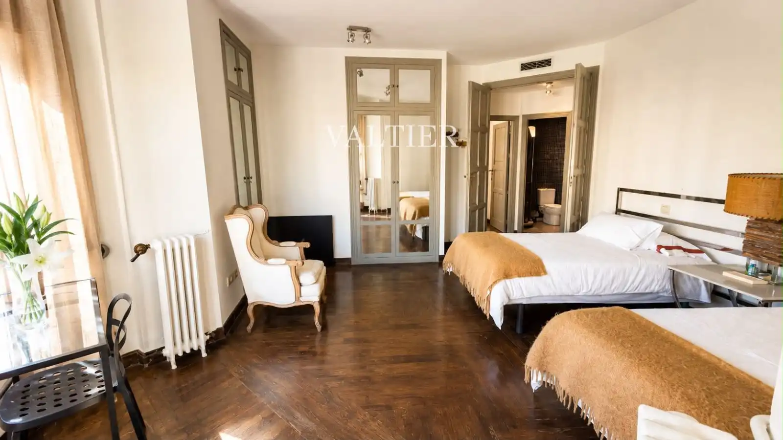 Schlafzimmer von Wohnung zur Miete in Madrid mit Klimaanlage, Heizung und Terrasse