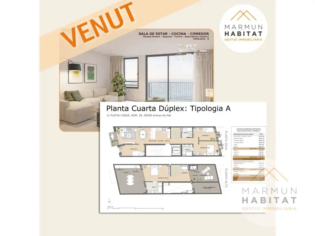 Dúplex con terraza en venta en Centre