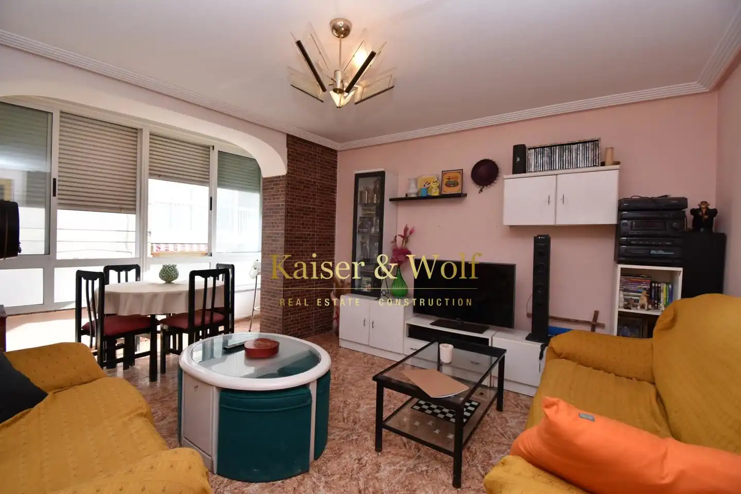Sala de estar de Piso en venta en Santa Pola con Aire acondicionado, Terraza y Amueblado