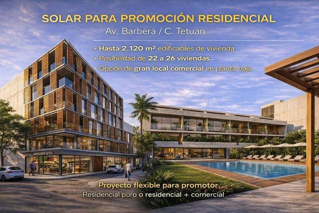 Terreno residencial en Venta en Avenida BARBERA DE, 34 en Eixample
