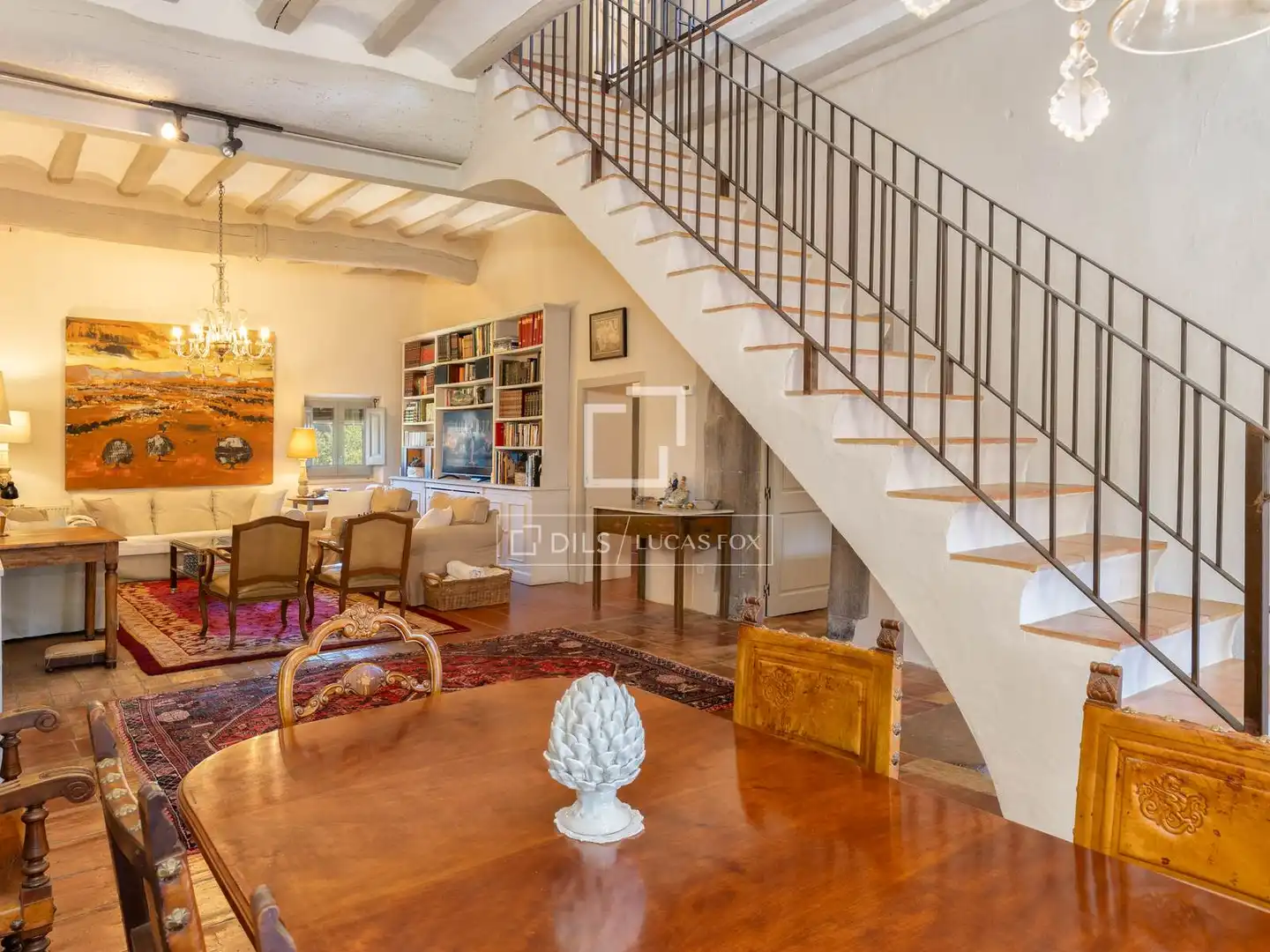 Sala de estar de Finca rústica en venta en Garrigàs con Aire acondicionado, Calefacción y Jardín privado