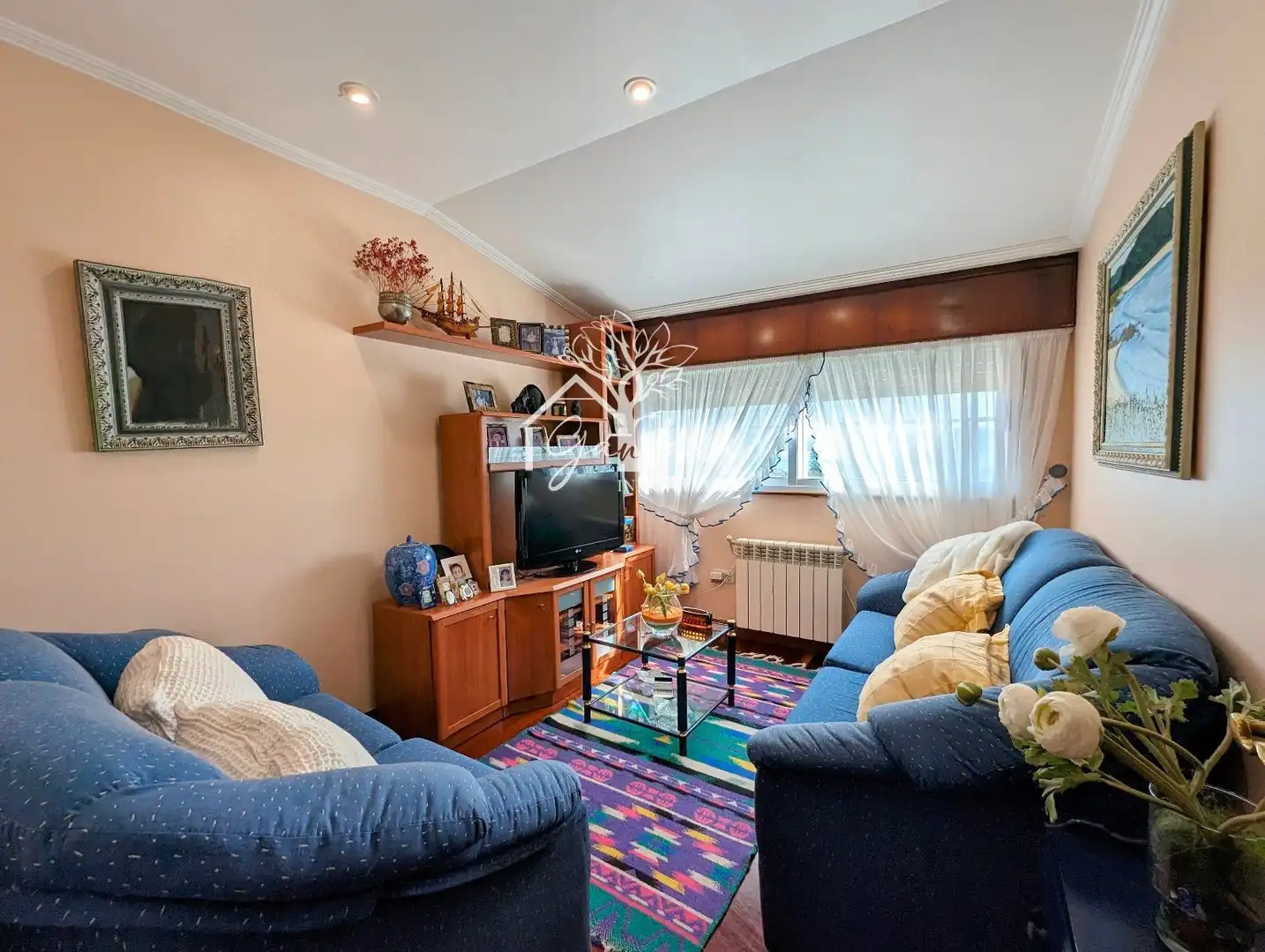 Living room of Houses for sale in Ferrol  with Heating, Parquet flooring and Terrace