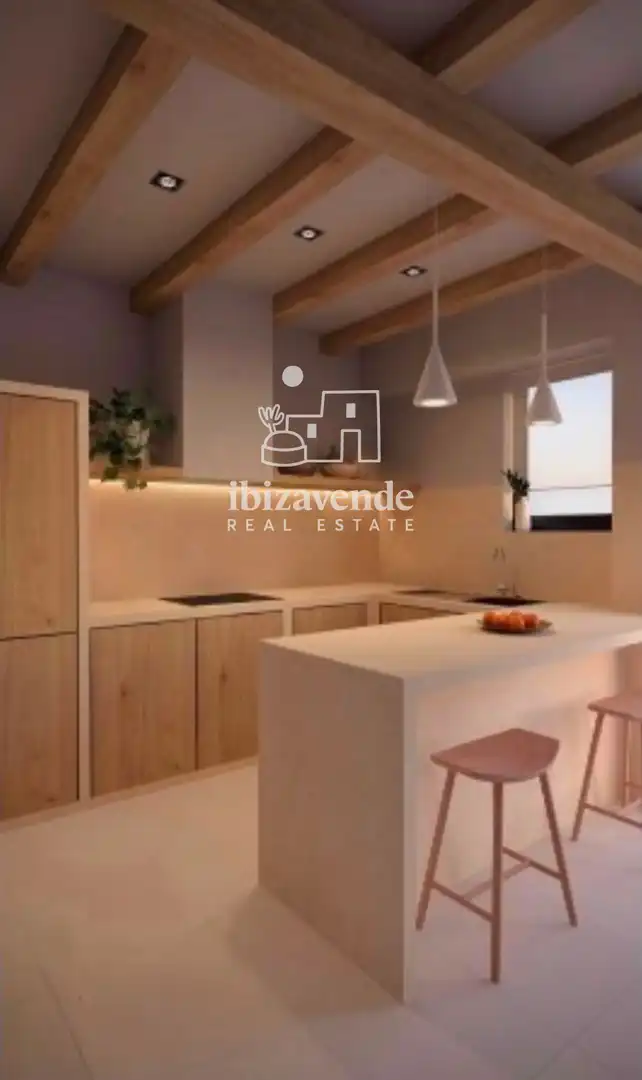 Cocina de Ático de alquiler en Sant Antoni de Portmany con Aire acondicionado y Amueblado