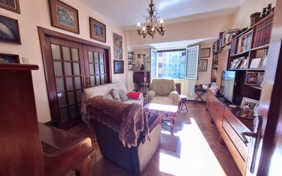 Living room of Flat for sale in Gijón   with Heating, Parquet flooring and Terrace