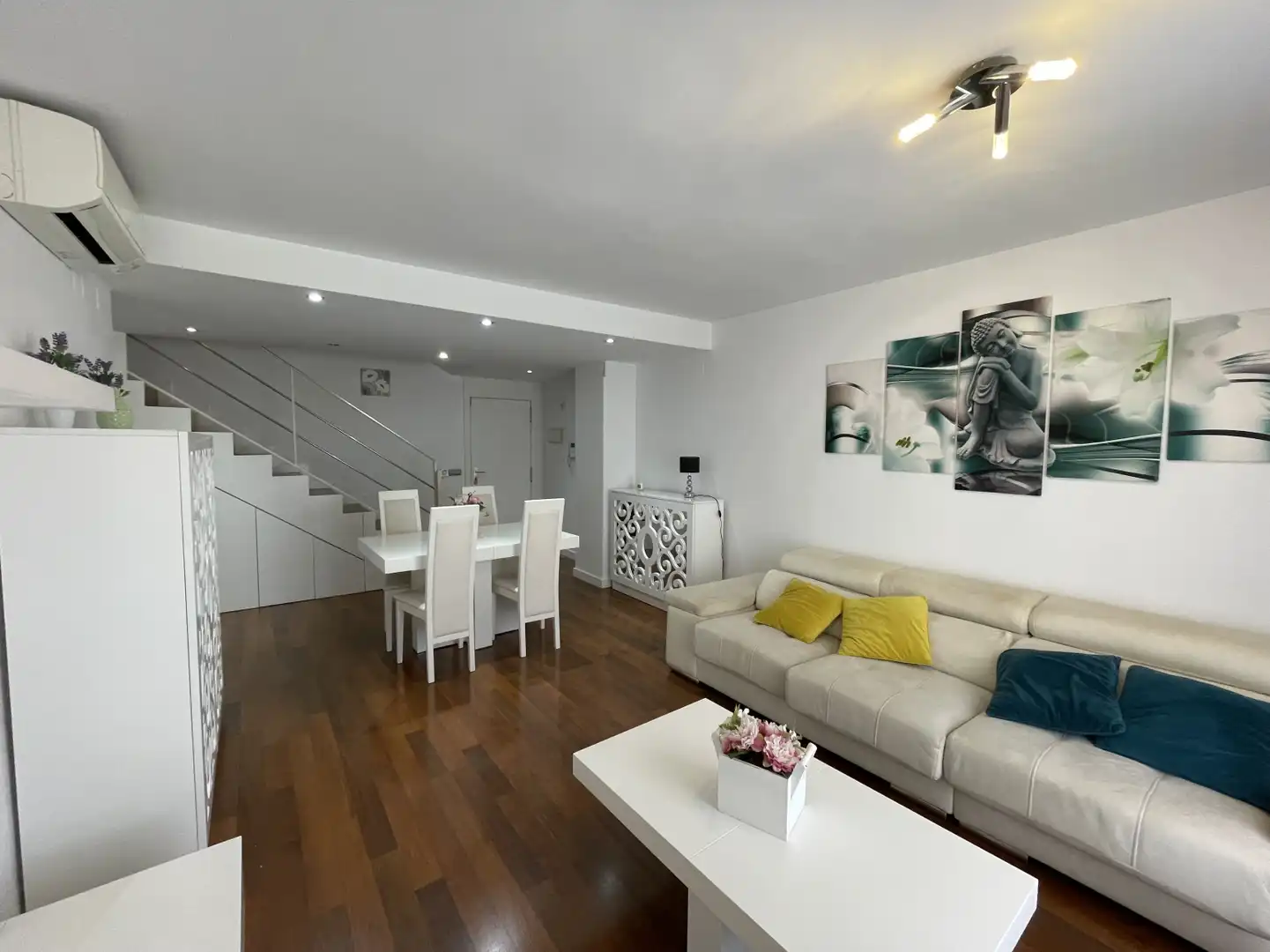 Sala de estar de Piso de alquiler en Beniparrell con Aire acondicionado, Parquet y Terraza