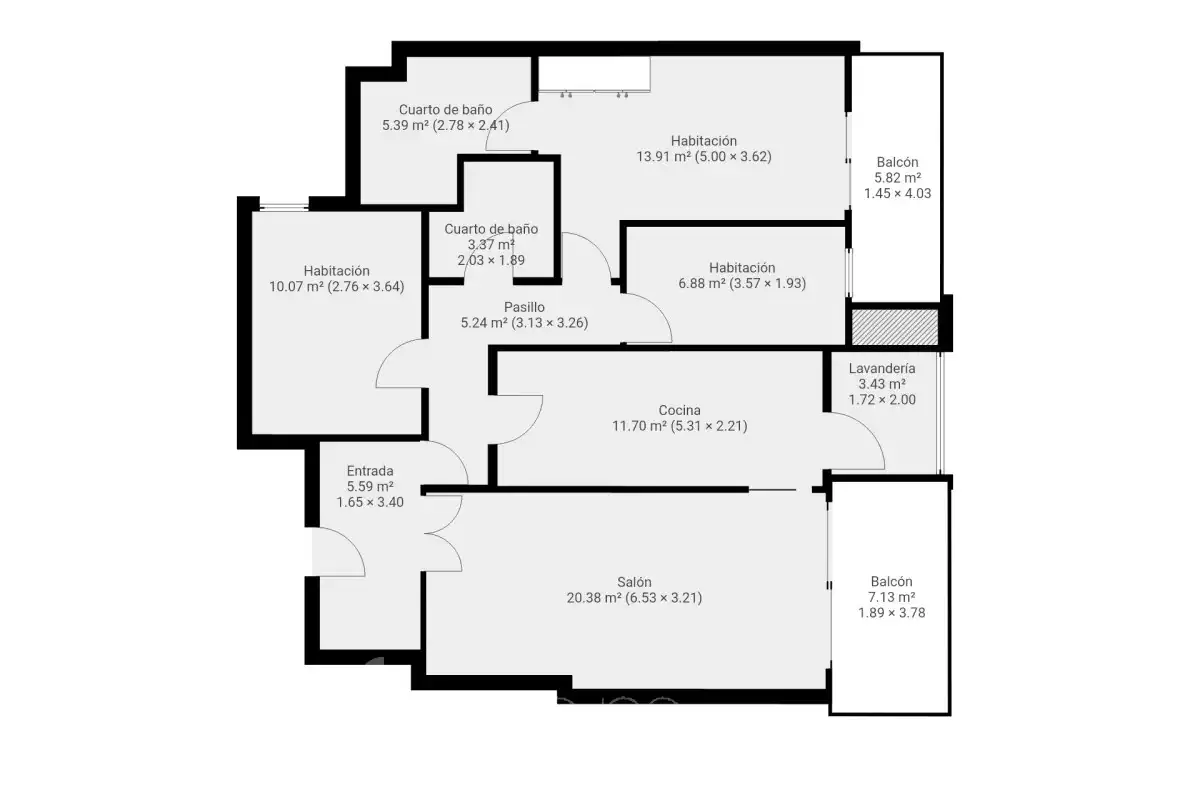 Flat for rent in Mataró  with Air Conditioner, Heating and Parquet flooring