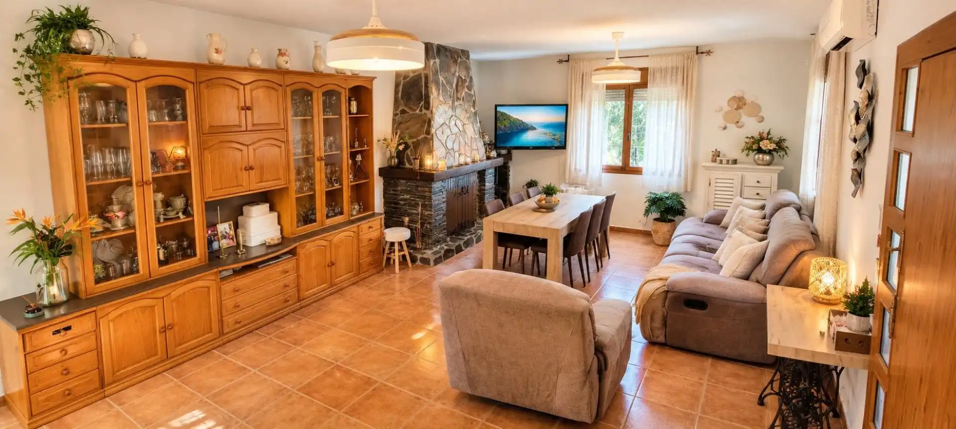 Sala de estar de Casa adosada en venta en El Catllar , Tarragona