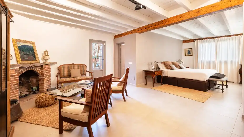 Sala d'estar de Finca rústica en venda en Consell amb Aire condicionat, Jardí privat i Terrassa