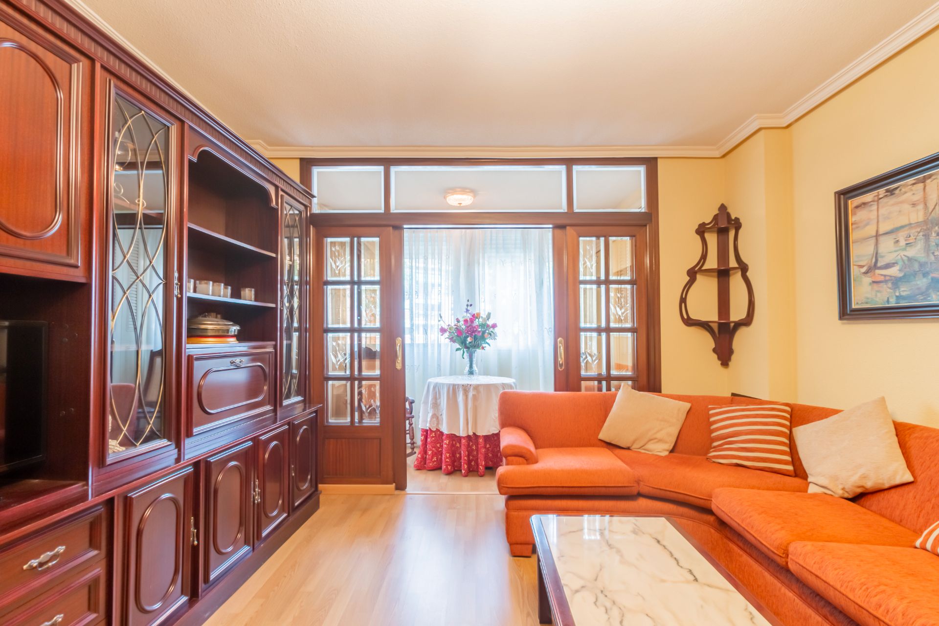 Living room of Flat for sale in  Madrid Capital  with Heating