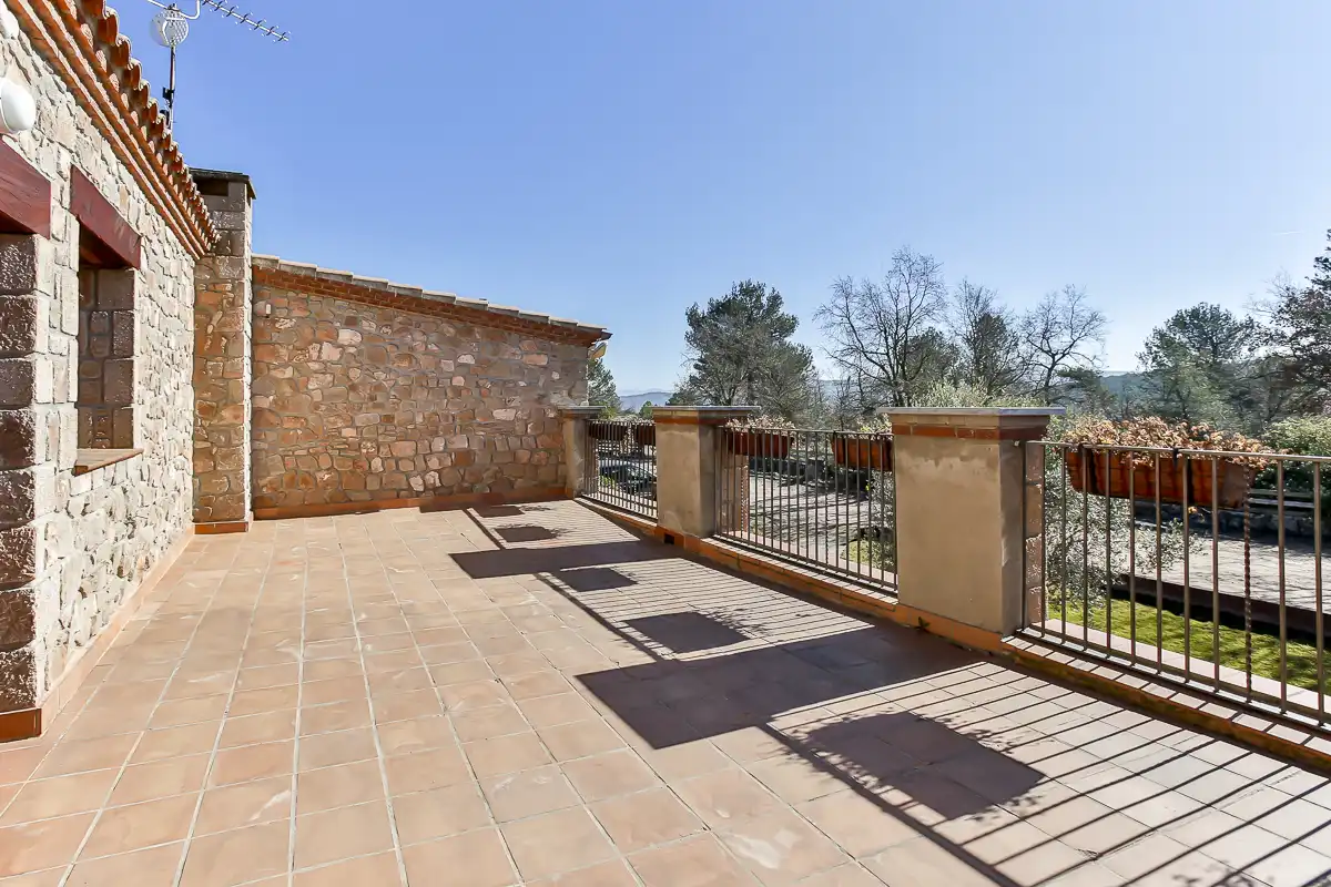 Terrace of Country homes for sale in Aguilar de Segarra  with Heating, Swimming Pool and Internet