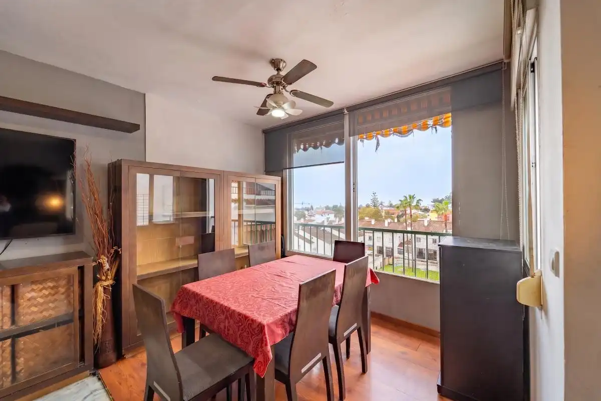 Esszimmer von Maisonette zum Verkauf in Málaga mit Klimaanlage, Heizung und Privatgarten