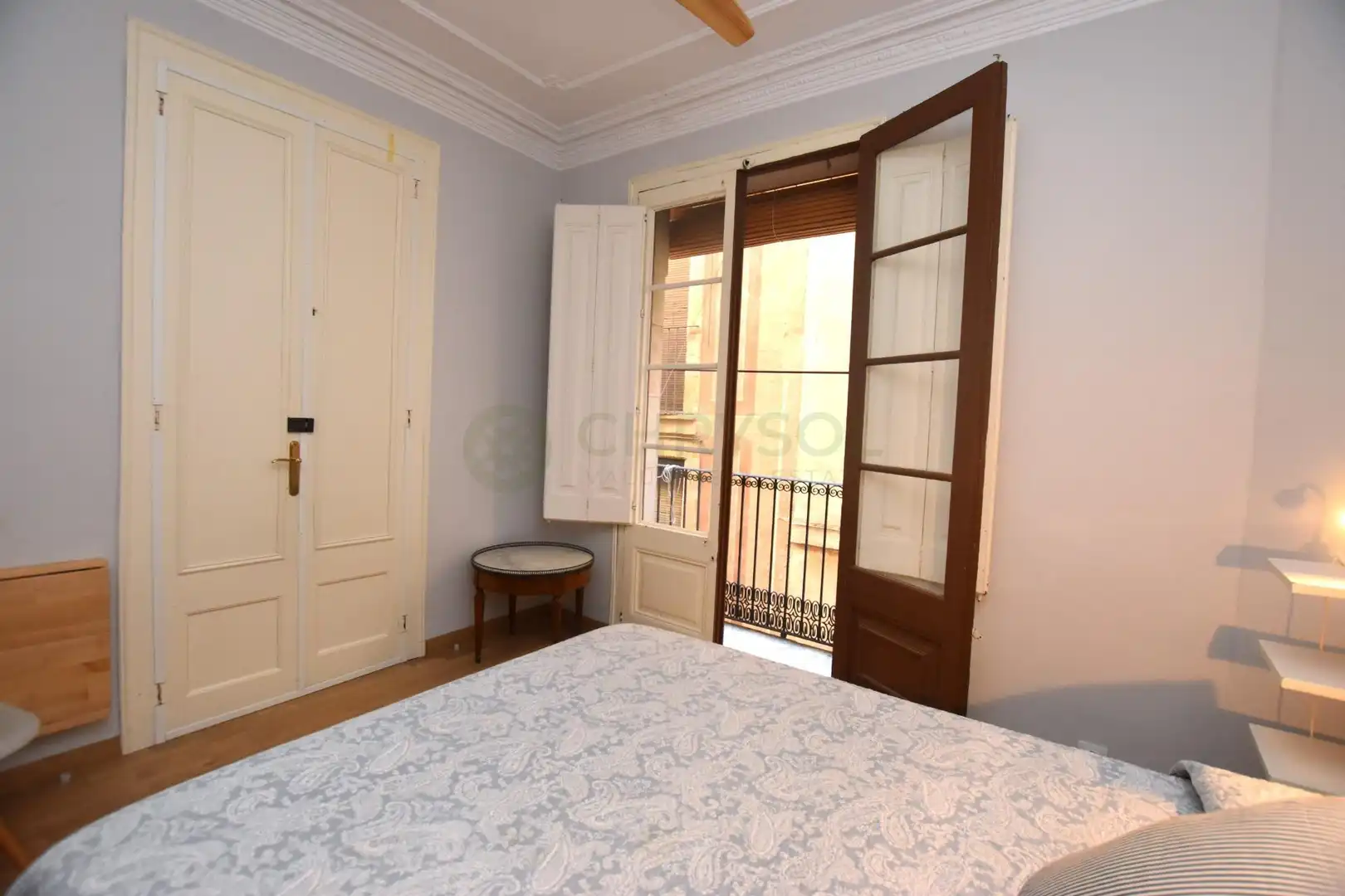 Schlafzimmer von Wohnung zum Verkauf in Barcelona mit Klimaanlage, Heizung und Parkett