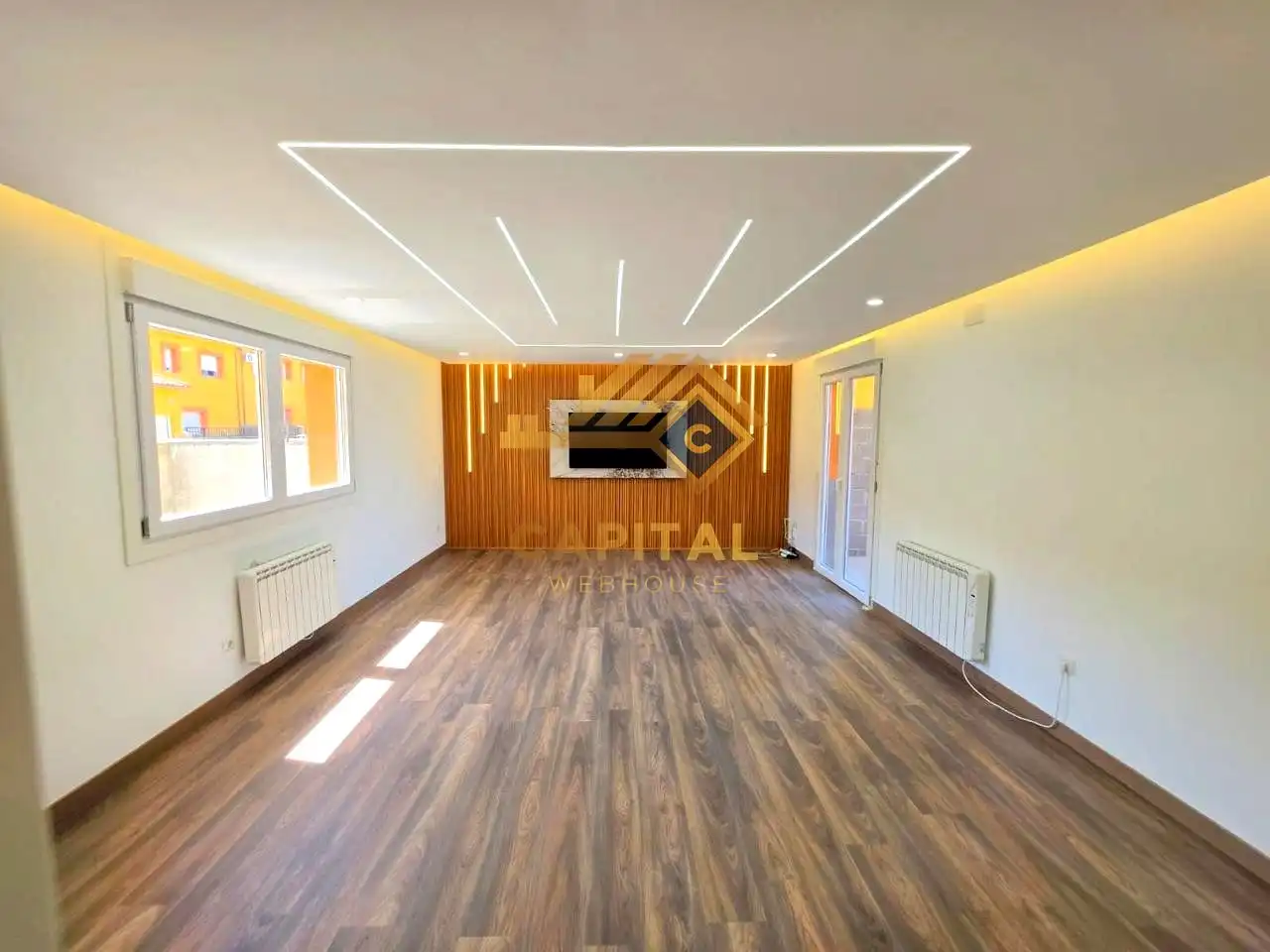 Sala d'estar de Casa adosada en venda en Magán amb Calefacció, Parquet i Terrassa
