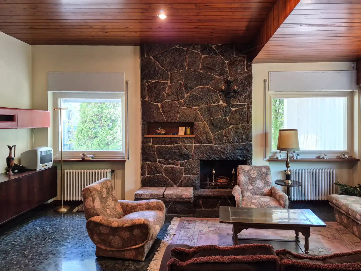 Living room of Houses for sale in Ripoll  with Private garden, Terrace and Swimming Pool