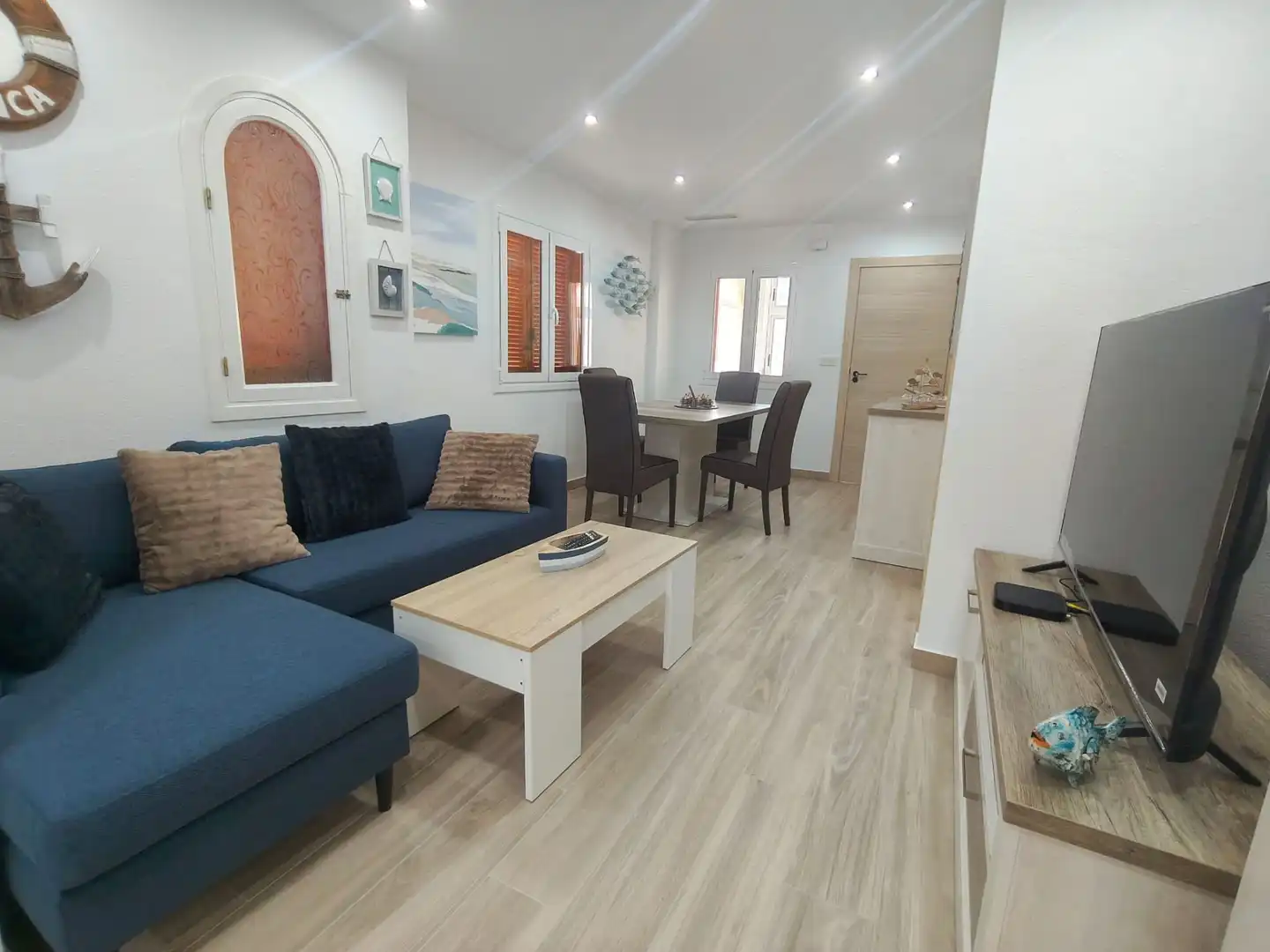 Sala de estar de Casa o chalet de alquiler en Santa Pola con Aire acondicionado, Calefacción y Terraza