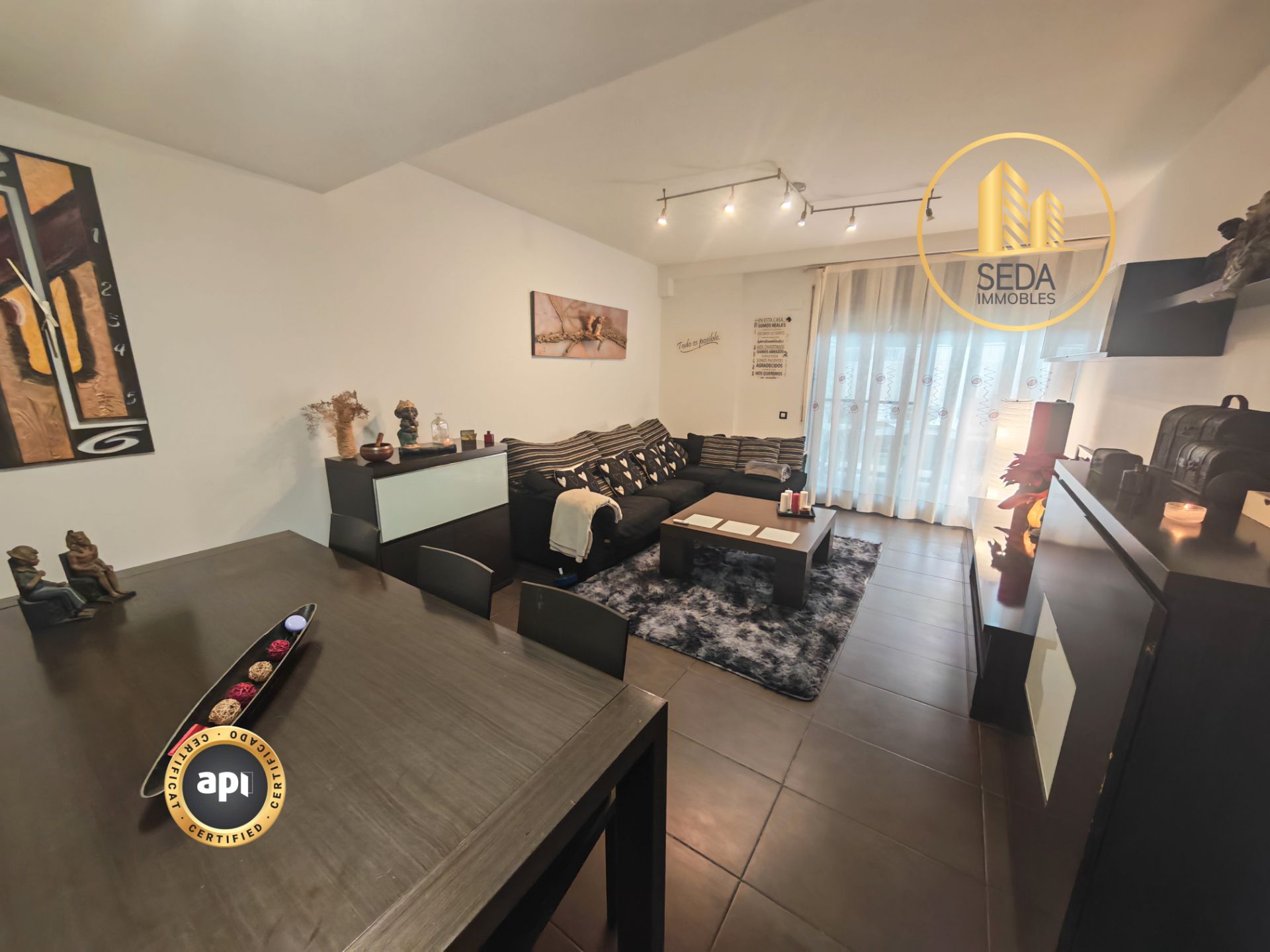 Sala d'estar de Casa adosada en venda en Piera amb Aire condicionat, Calefacció i Parquet