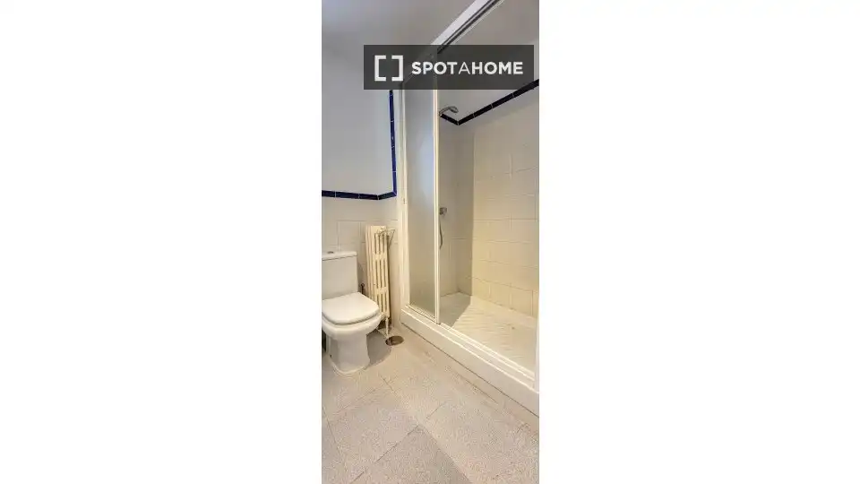 Bathroom of Flat for share in Madrid  with Air Conditioner, Heating and Furnished