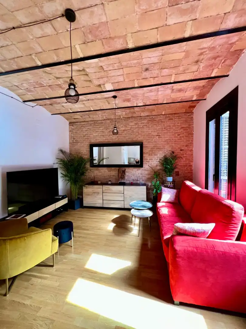 Sala d'estar de Apartament en venda en Barcelona amb Aire condicionat, Calefacció i Parquet