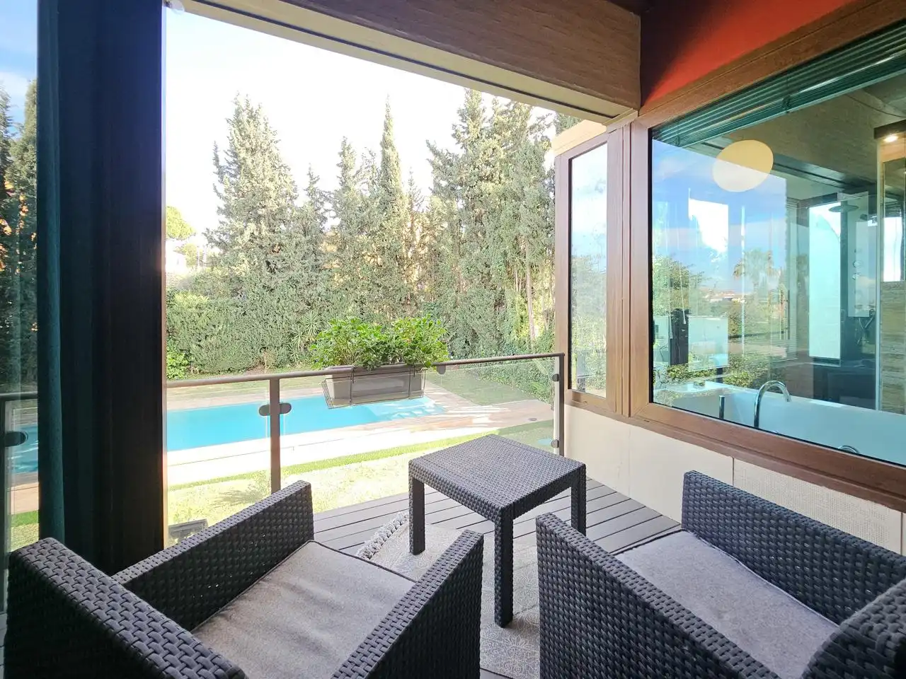 Terraza de Casa o chalet en venta en Montequinto con Aire acondicionado, Jardín privado y Terraza