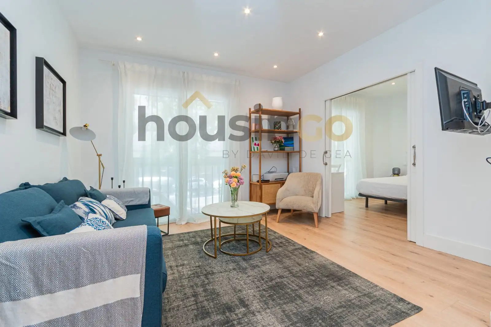 Sala de estar de Piso de alquiler en Madrid con Aire acondicionado, Calefacción y Terraza