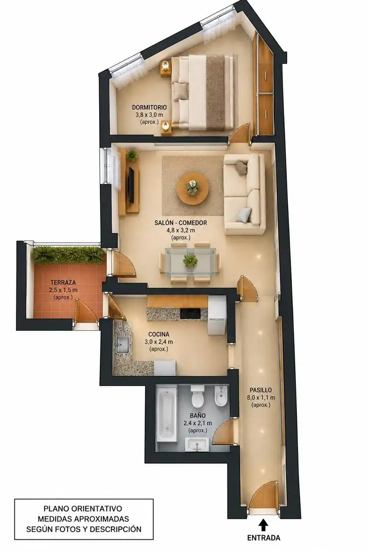 Mini appartamento con terrazza in vendita a Calle ZOA 58, imagen 13