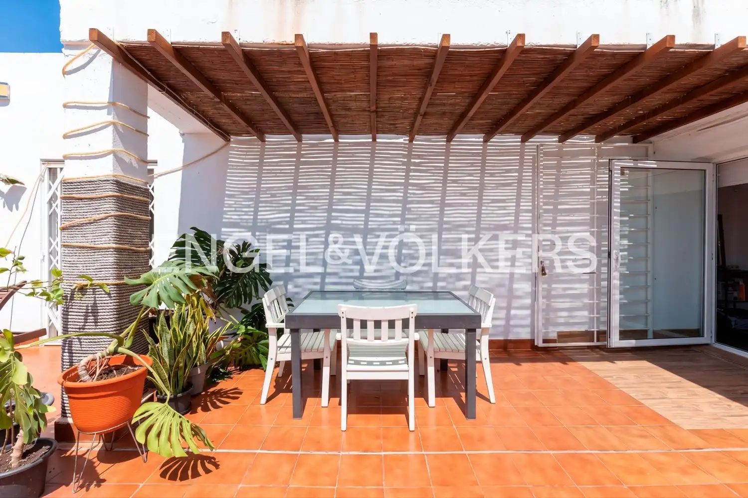 Terrasse von Dachboden zur Miete in Alboraya mit Klimaanlage, Heizung und Privatgarten