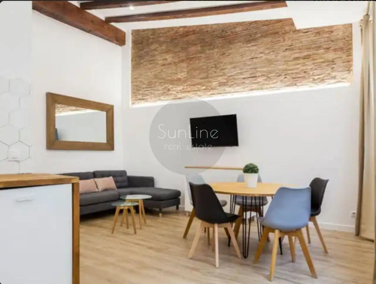 Sala de estar de Dúplex de alquiler en Valencia con Aire acondicionado, Terraza y Amueblado