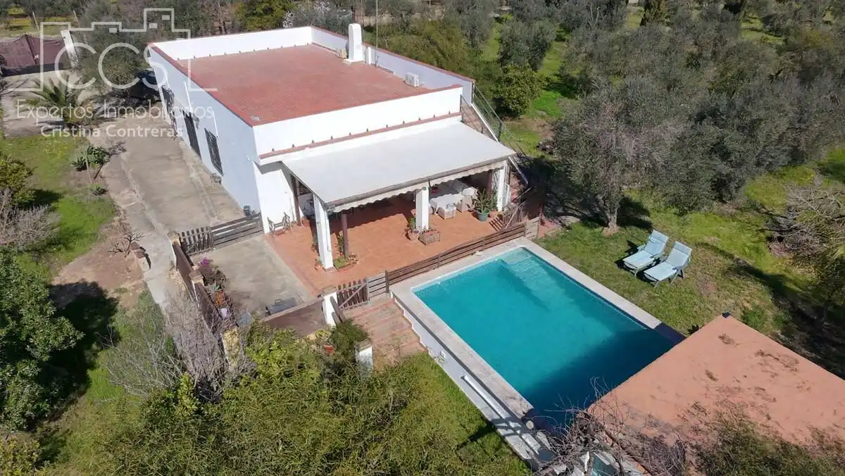Exterior view of Country homes for sale in Pilas  with Air Conditioner, Terrace and Storage room