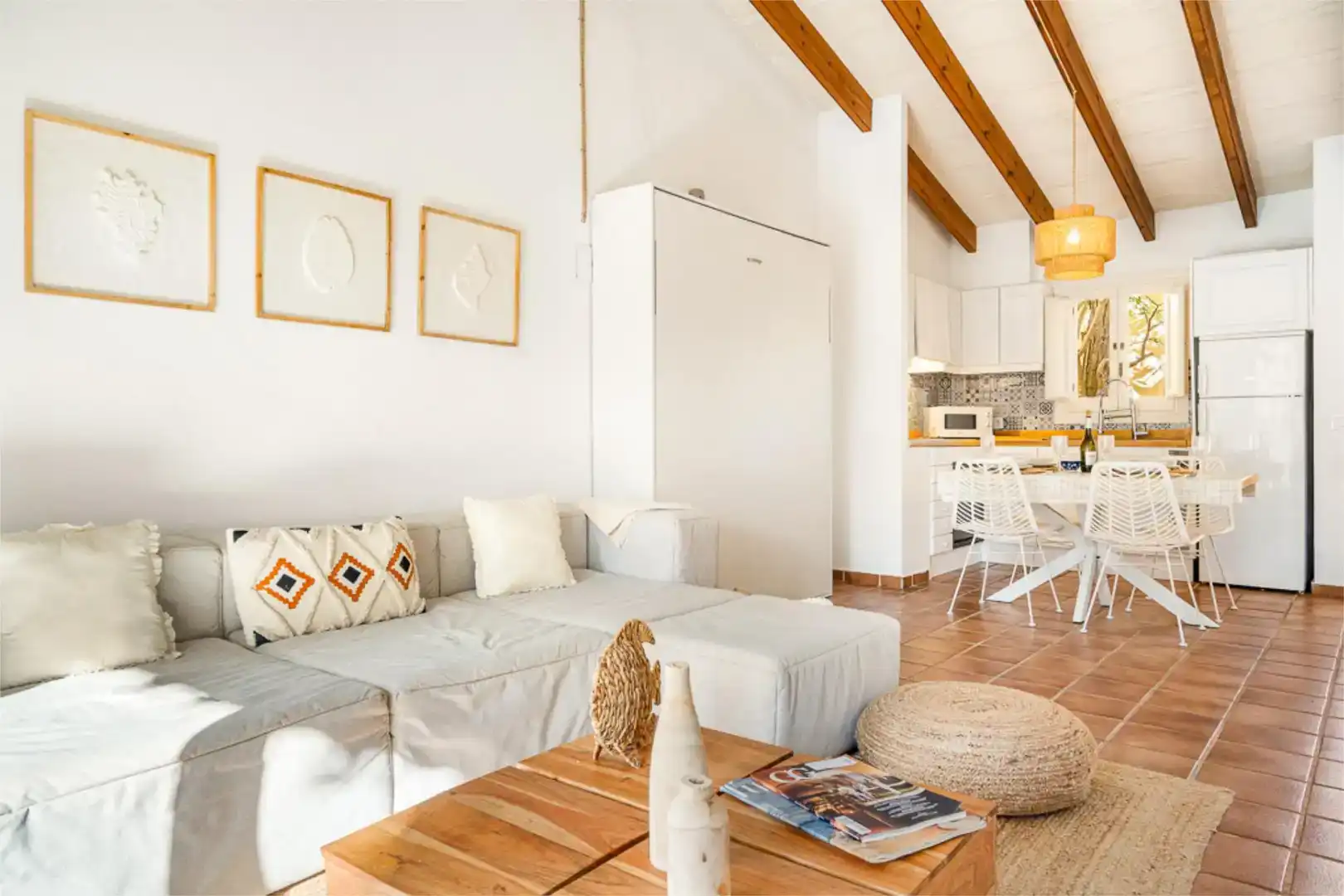 Sala de estar de Casa o chalet de alquiler en Ciutadella de Menorca con Aire acondicionado, Jardín privado y Piscina