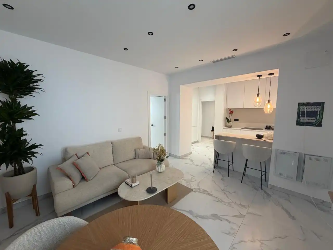 Living room of Flat for rent in Cádiz  with Air Conditioner, Furnished and Pets allowed